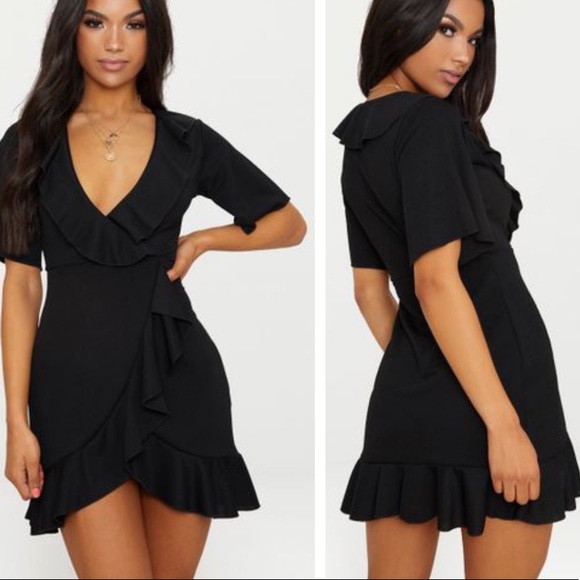 PrettyLittleThing Dresses & Skirts - NWOT Pretty Little Things Frill Wrap Dress